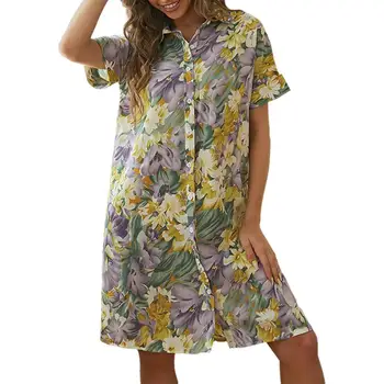 Wholesale Cheap Summer Casual Beachwear Women Cover Up Beach Dresses Mid-Length Resort Robe Plage Femme