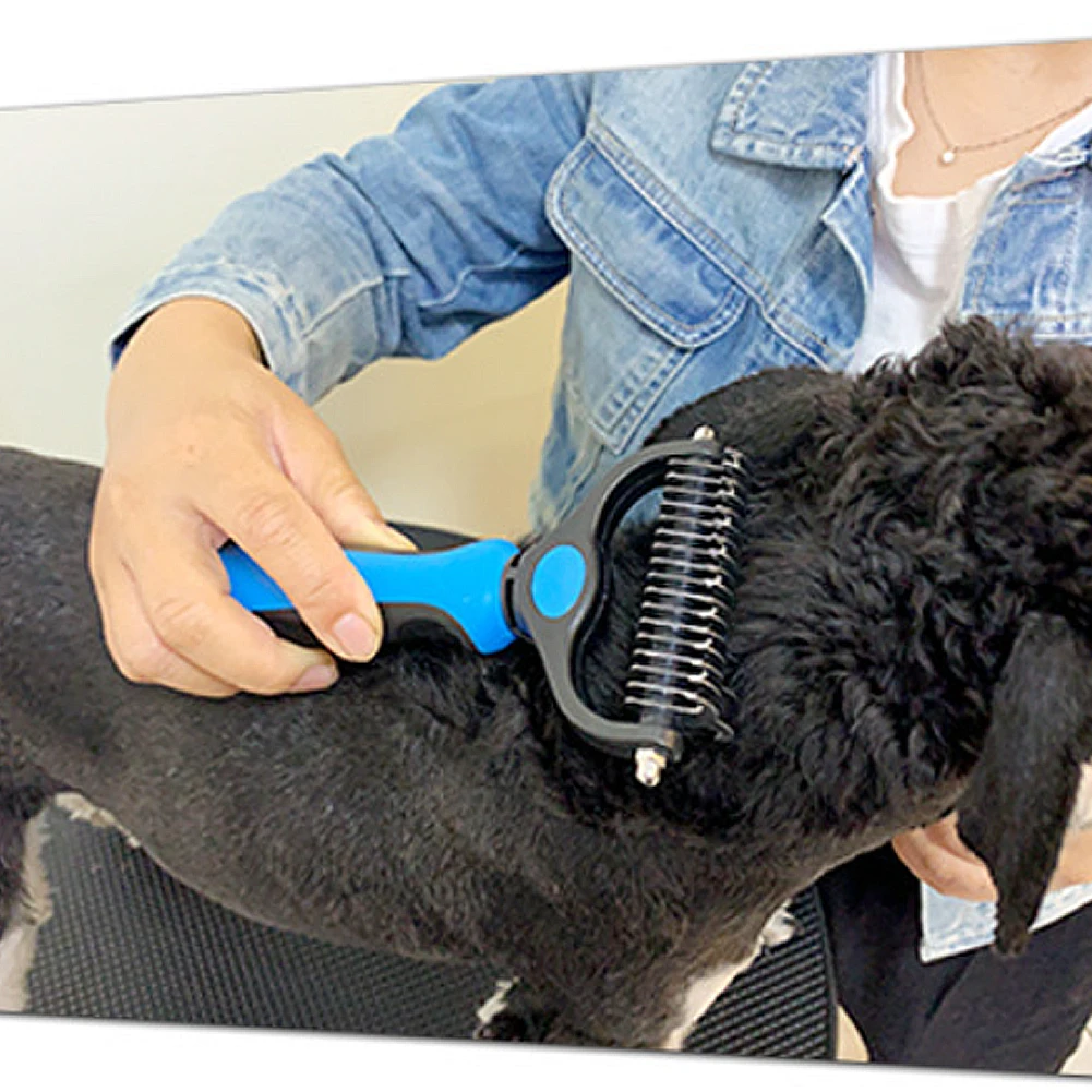 Pet Dog Comb Brush Hair Remover Wholesale Low Moq Customizable Stainless Steel Blade Deshedding