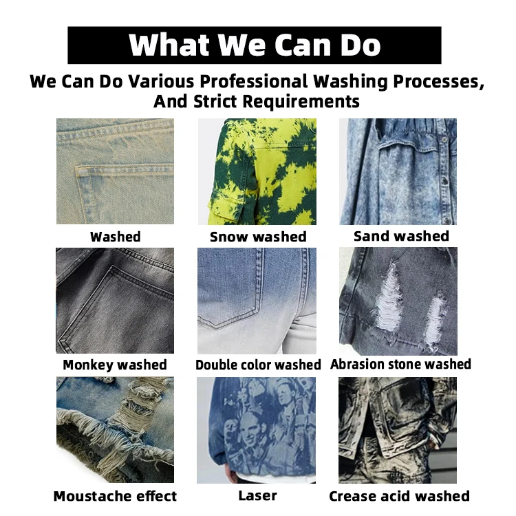 High Quality Blue Custom Logo Flare Legs Patch Vintage Washing Custom Denim Men's Distressed Washed Jeans