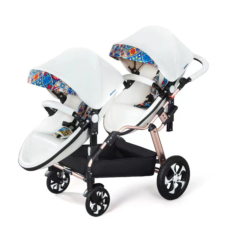 Whole sale Top Quality Portable luxury baby twins Baby jogger newborn Stroller double foldable combo 2 在 1 婴儿用