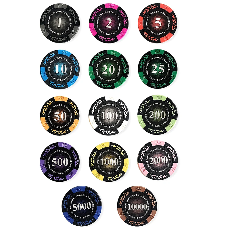 200 PCS Clay Poker Chips Set for Texas Hold'em - Customizable