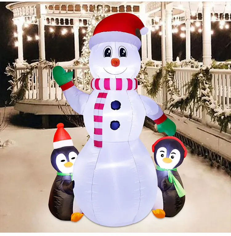 Christmas Inflatable Snowman Family Decorations Christmas Blow Up ...