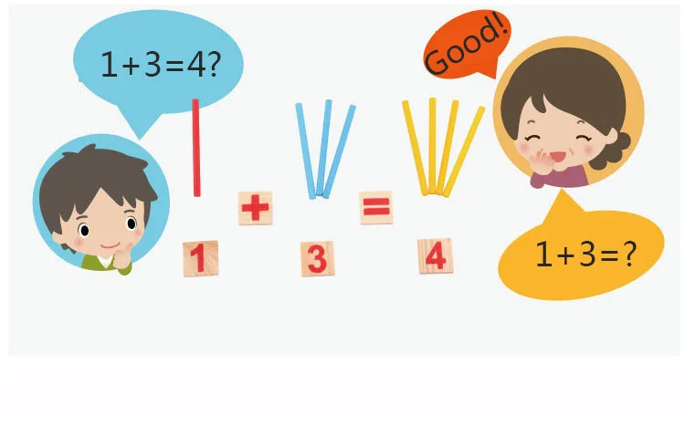 Wooden Count Bar Sticks Digital Learning Box Kids Mathematics Calculation Arithmetic Game Early Educational Toys For Child