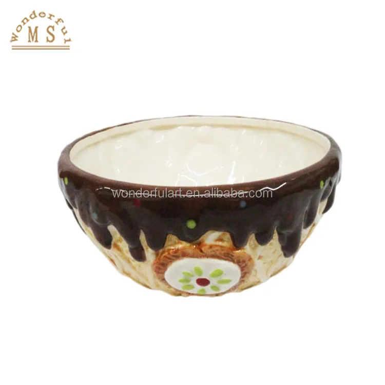 Ceramic cake candy holder dish Shape 3d Style tray Kitchenware porcelain color glazing icecream plate Tableware