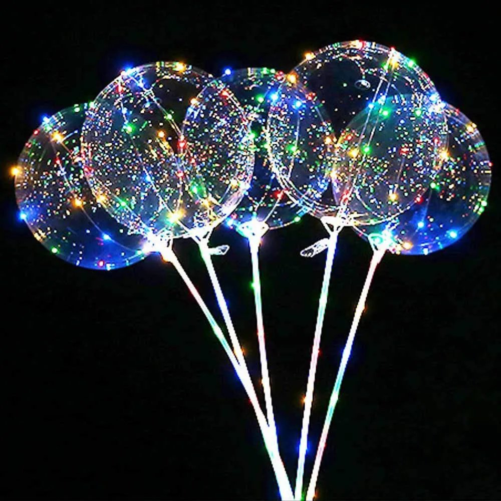10 Pièces, Ballons LED Lumineux BoBo Allument Ballon À Hélium
