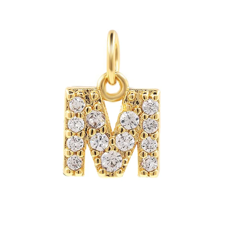 Letter H Name Initial Necklace with Cubic Circonia