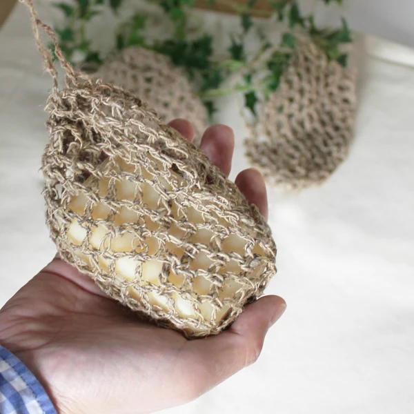 Natural Eco-friendly Soap Sack Sisal Ramie Cotton Mesh Soap Saver ...