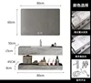 Specchio quadrato intelligente a doppio strato senza giunture da 80 cm.