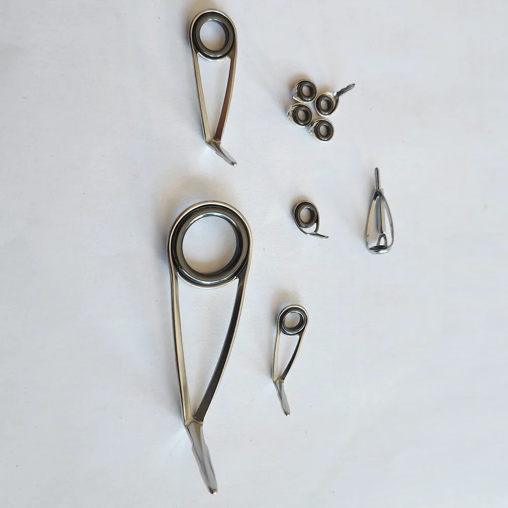 9-Piece Fishing Rod Guide Repair Kit – Stainless Steel Frames With Ceramic Rings (6#-30#)