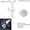 Evil Eye Ankh Cross-White Gold