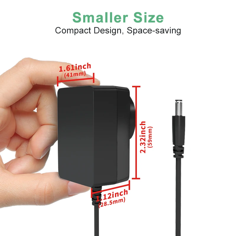 Interchangeable plug 12V 1A Power Supply Adapter