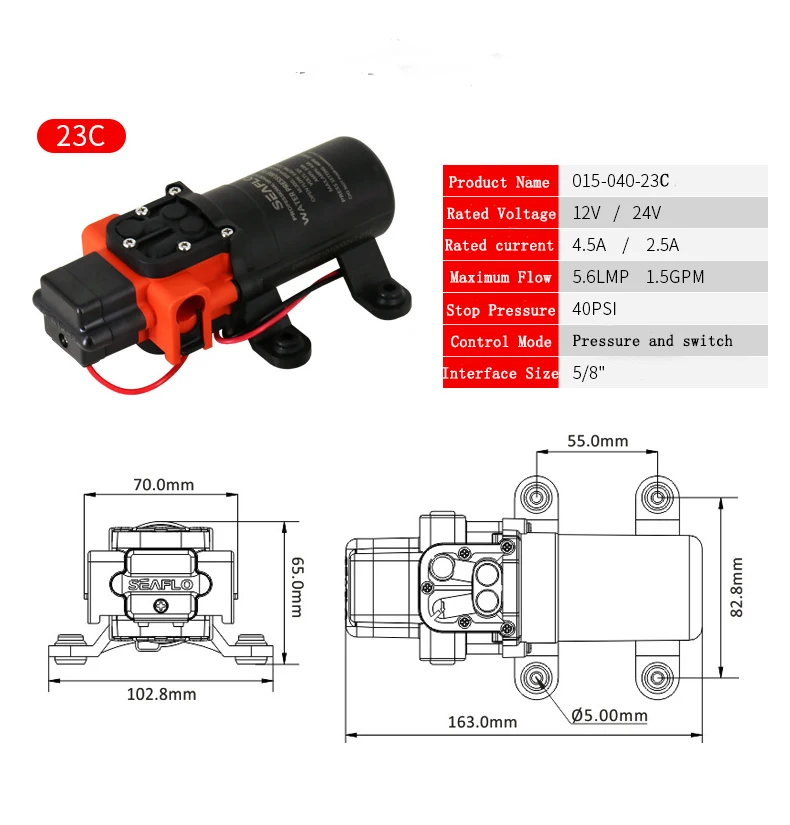 BIlinli 12V 70W Self-priming Food Grade Diaphragm Water Pump Auto-priming Pump Wine - View #4