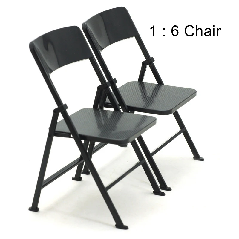 Details about   1/6 Accessory Black Foldable Chair Toy F 12" Action Figure Collection Model Toy 