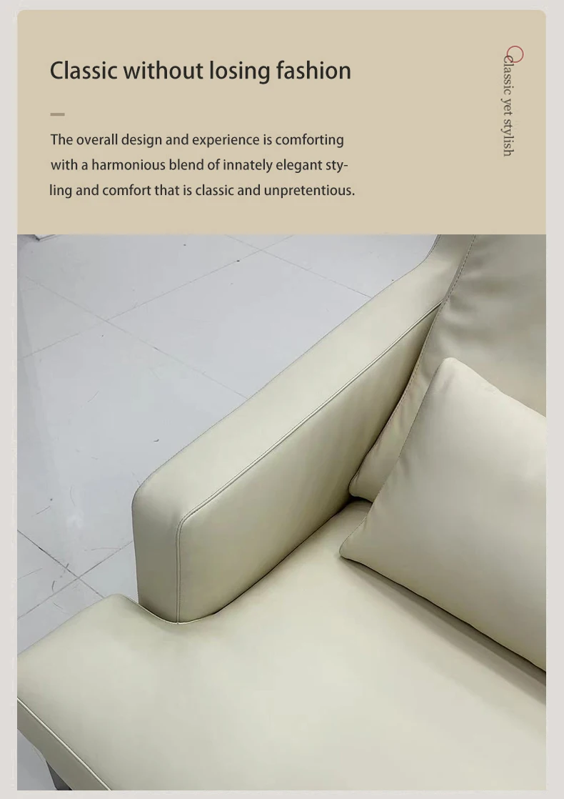 Grey Goose Down Highdensity Rebound Sponge Imitation Leather Sofa