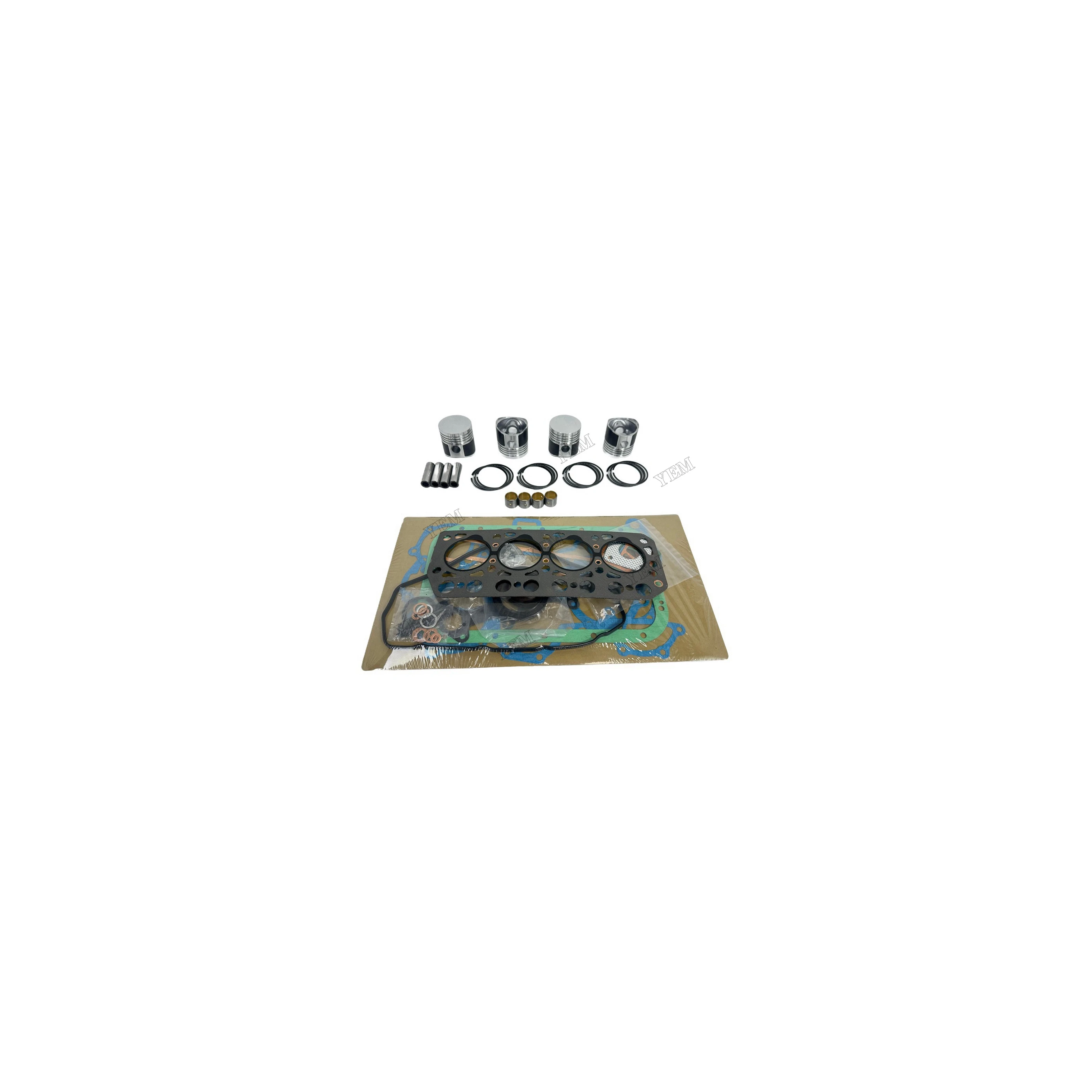 For Mitsubishi K4C Repair Kit With Piston Rings Cylinder Gaskets Aftermarket Engine Parts