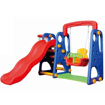 Wholesale hot sale baby durable indoor plastic kids sliding board and swing