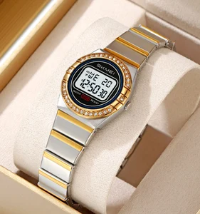 Wholesale Factory SKMEI 2446 Sport Digital Women's Watch with Alarm Customizable Stainless Steel Band Waterproof Design