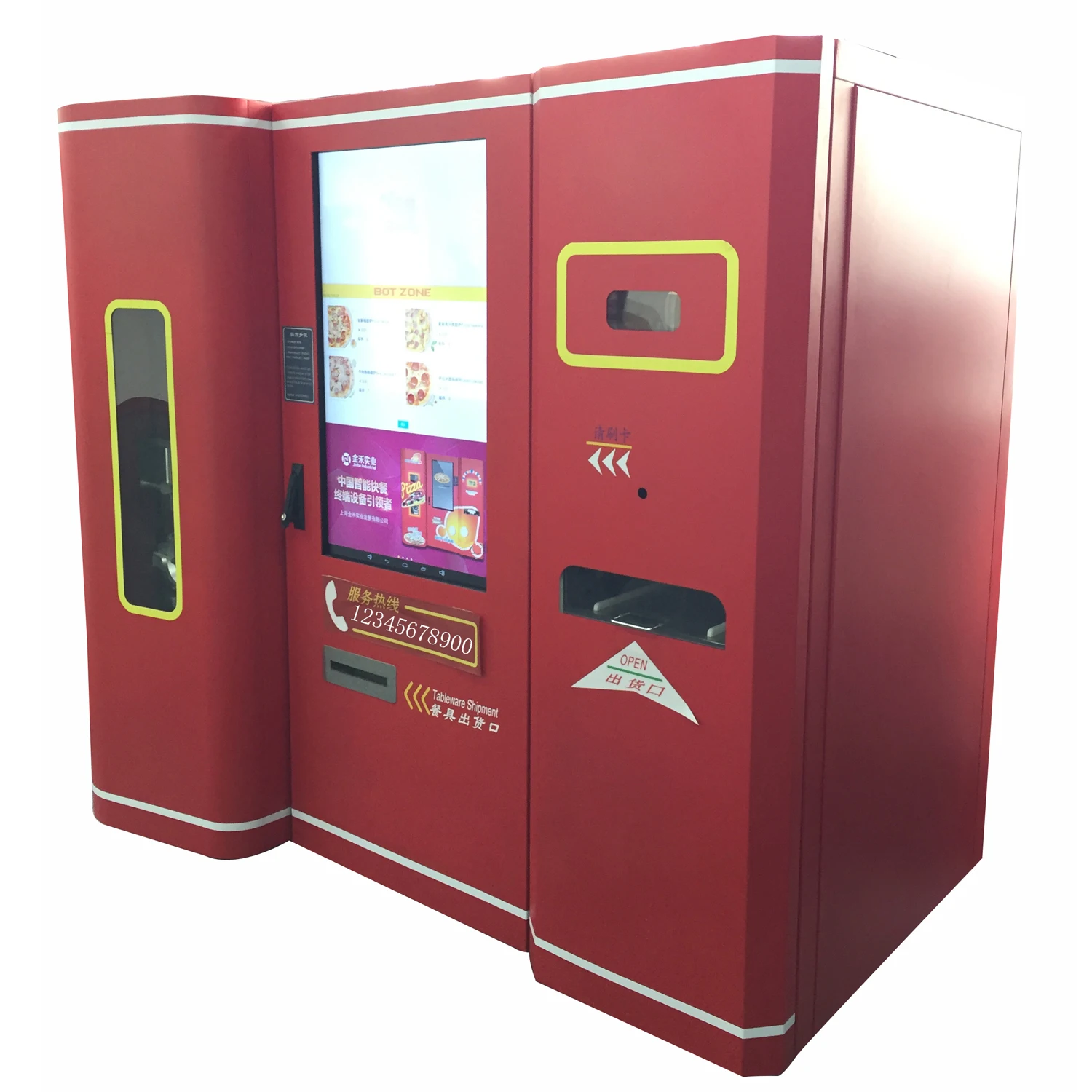 Custom Let's Pizza Vending Machine Pizza Atm Forno Vending Machine