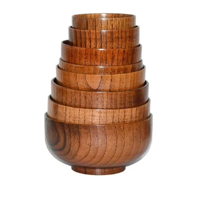 Cospring Handmade Wood Bowl, Mug, for Rice, Soup, Dip, Coffee, Tea, Decoration Wholesale custom wooden bowl