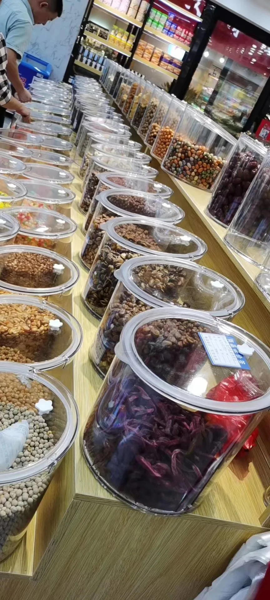 プラスチック製 食品グレード 丸型 密閉式 キャンディー シリアル 穀物