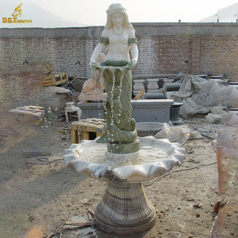 Marble Garden Water Fountain with Statues of Little Boys and Fish Isolated  on Black Stock Photo - Image of architecture, classical: 75623432