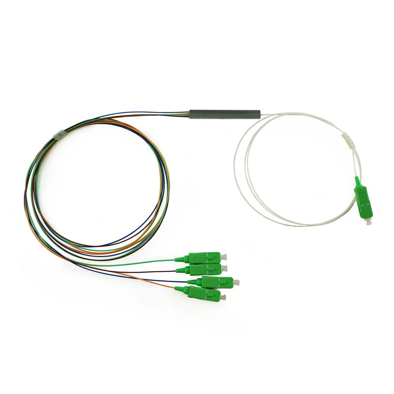 
1x2 1x4 1x8 1x16 fiber optic plc splitter steel tube cable 2 way 4way 8 16 way PLC splitter Fiber Optic Equipment 