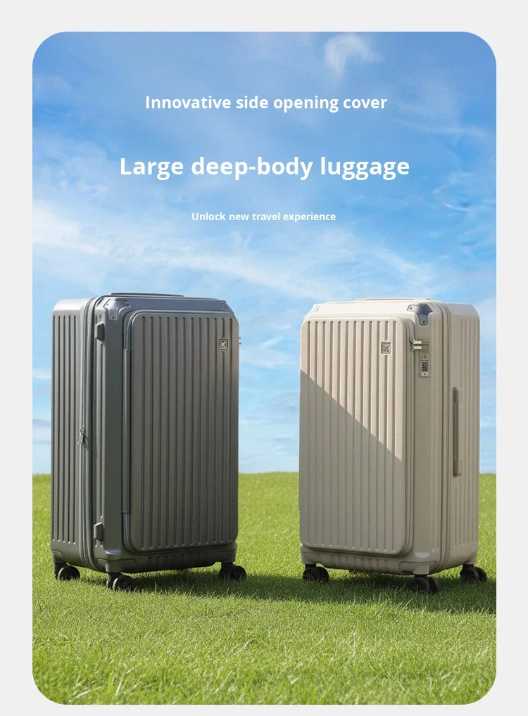 30 Inch PC Zipper Side Opening Luggage Large Capacity Expandable Rolling Suitcase Carry-on Travel Case 5 Wheels supplier