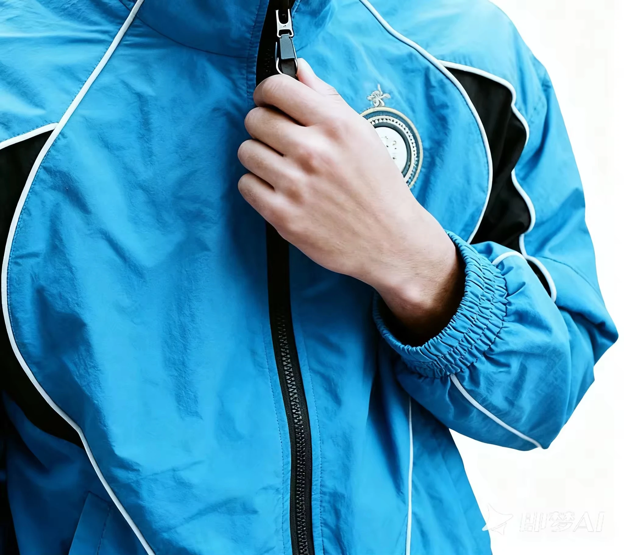 Salati Printed Zip up Nylon Tracksuit Men High Quality Waterproof Tracksuit Windbreaker Boxy Pants and Premium Jacket Set gallery 2
