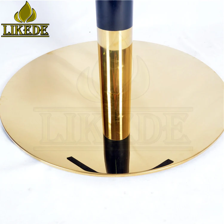 Newest high quality mirror gold black big round heavy duty stainless steel table leg