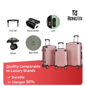 Manufacturer's 20/24/28 Inch ABS Waterproof Travel Luggage Trolley Set with Zipper Password Box for PC Export