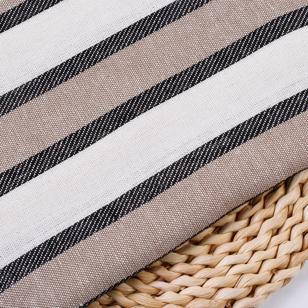 product wholesale linen cotton yarn dyed stripes woven fabric for pants dress skirts-5
