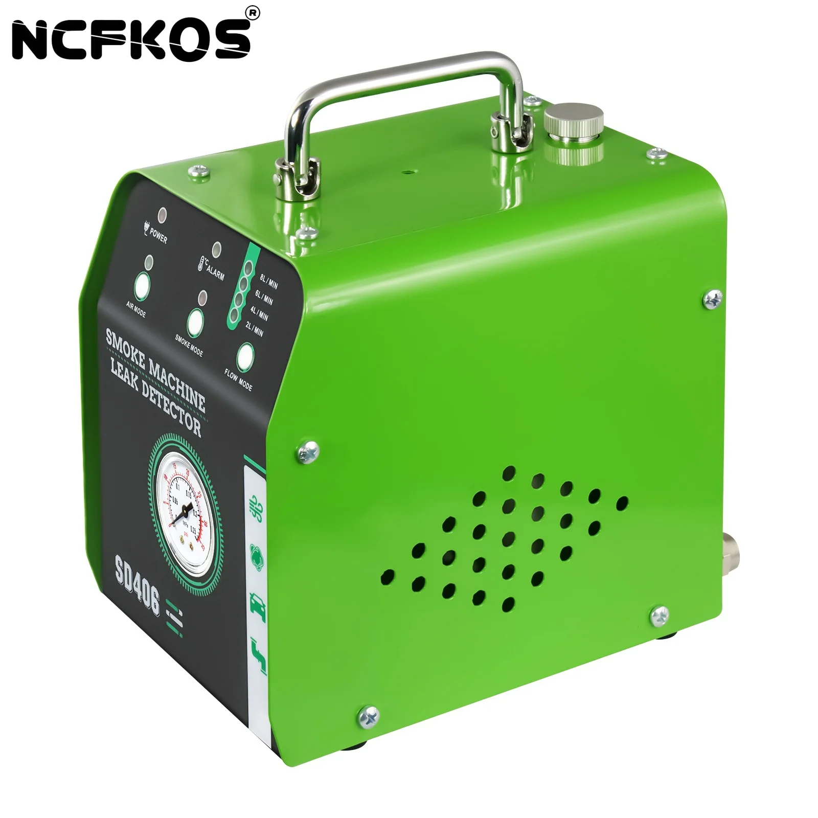 NCFKOS SD406 Intelligent Leak Diagnostic System 12V Auto Smoke Machine Dual-Sensor Measurement Adaptive Pressure Engine Analyzer