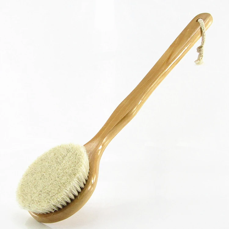 Long-handled Norsehair Massage Bath Brush Bathe, Rub Your Back and Clean the Body With a Dry Brush