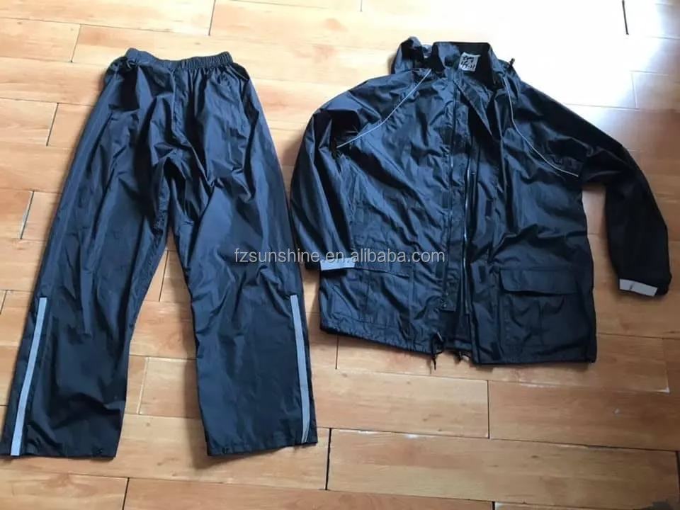 2023 30 Pu 70 Polyester Reflective Rain Raincoat Pants And Jacket
