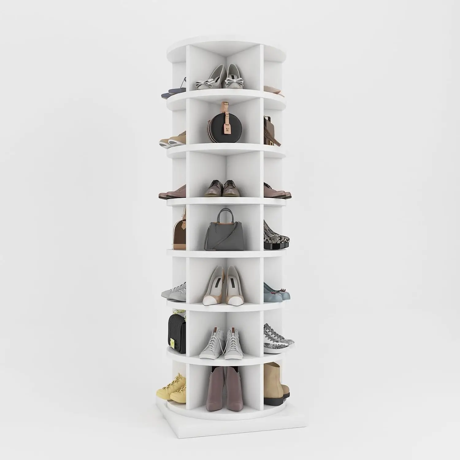 360 Rotating Shoe Rack 7Tiers Organizer,Large Tall Rotating Shoe