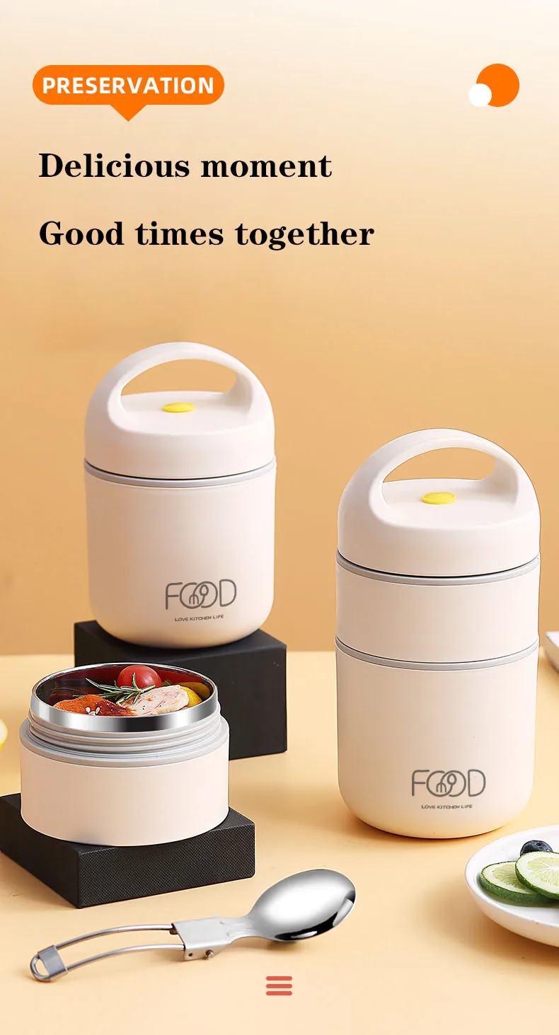 Stainless Steel Vacuum Thermal Lunch Box - Insulated Food Warmer