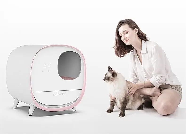 Auto Cat Litter Box Robot Machinery Large Electronic Smart Cat Toilet Closed Disposable Self