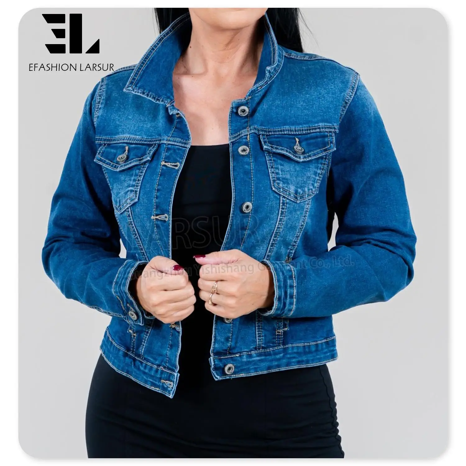 LARSUR Xintang Guangzhou Denim Jeans Jacket Factory Manufacturer Custom 