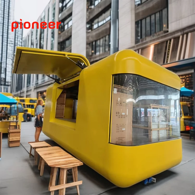 Fabricado na China Caminhão Móvel de Sorvete e Sobremesa Fast Food Caminhão para Processamento de Comida Cozida e Catering Preço Acessível Grande Espaço