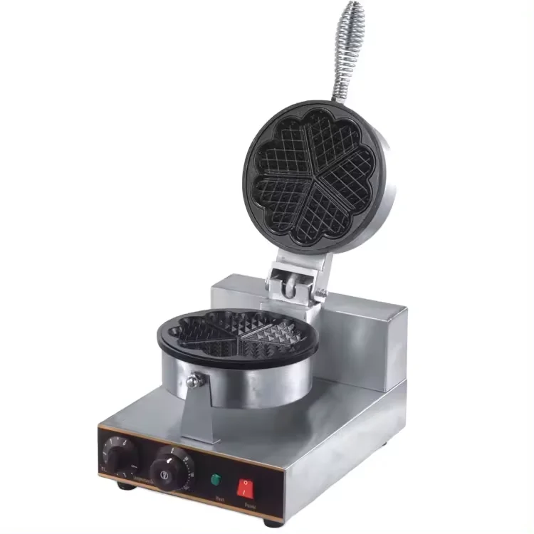 Commercial 1-Plate 5-Heart Electric Waffle Machine