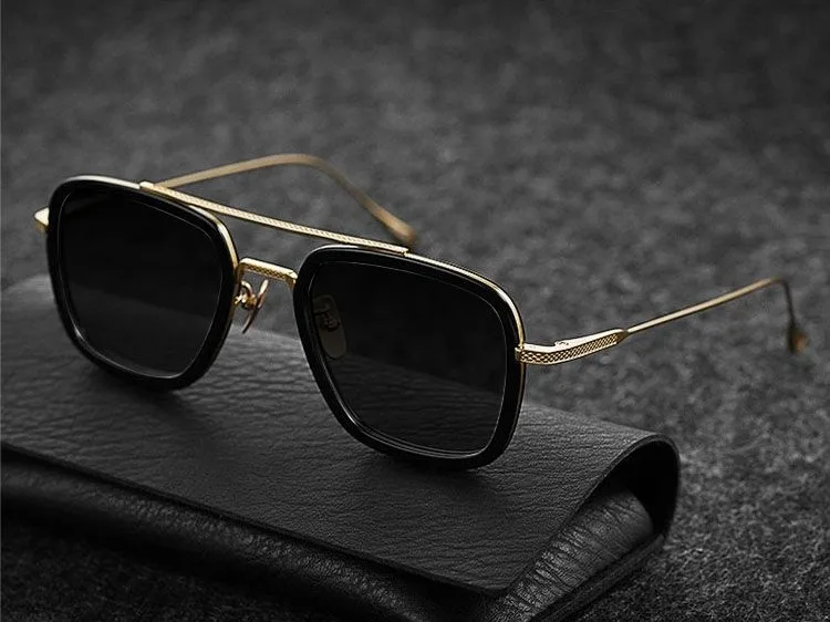 Luxury High Quality Double Bridge Classic Hd Polarized Tony Stark ...