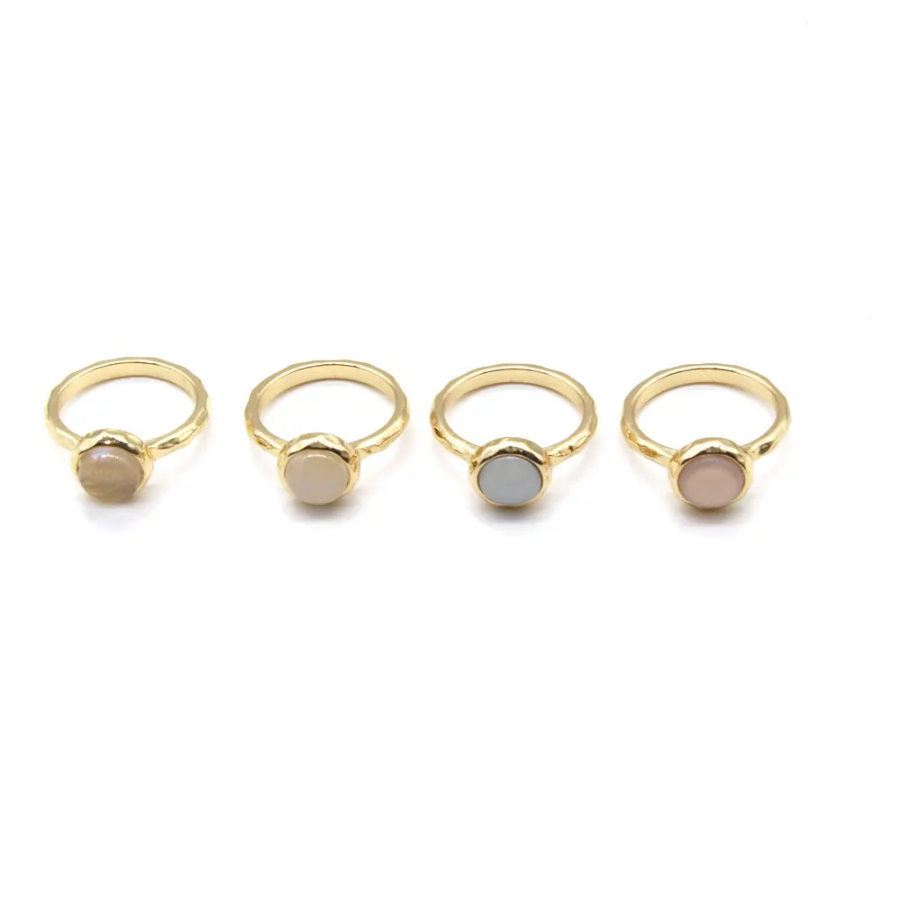 Fashion New Simple Jewelry Personal Multi Color Gold Plated  Ring Set  for Women