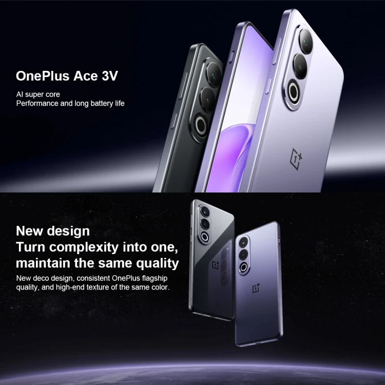 Oneplus Ace 3V - 12GB+256GB, 6.74 Inch, Android 14 Smartphone
