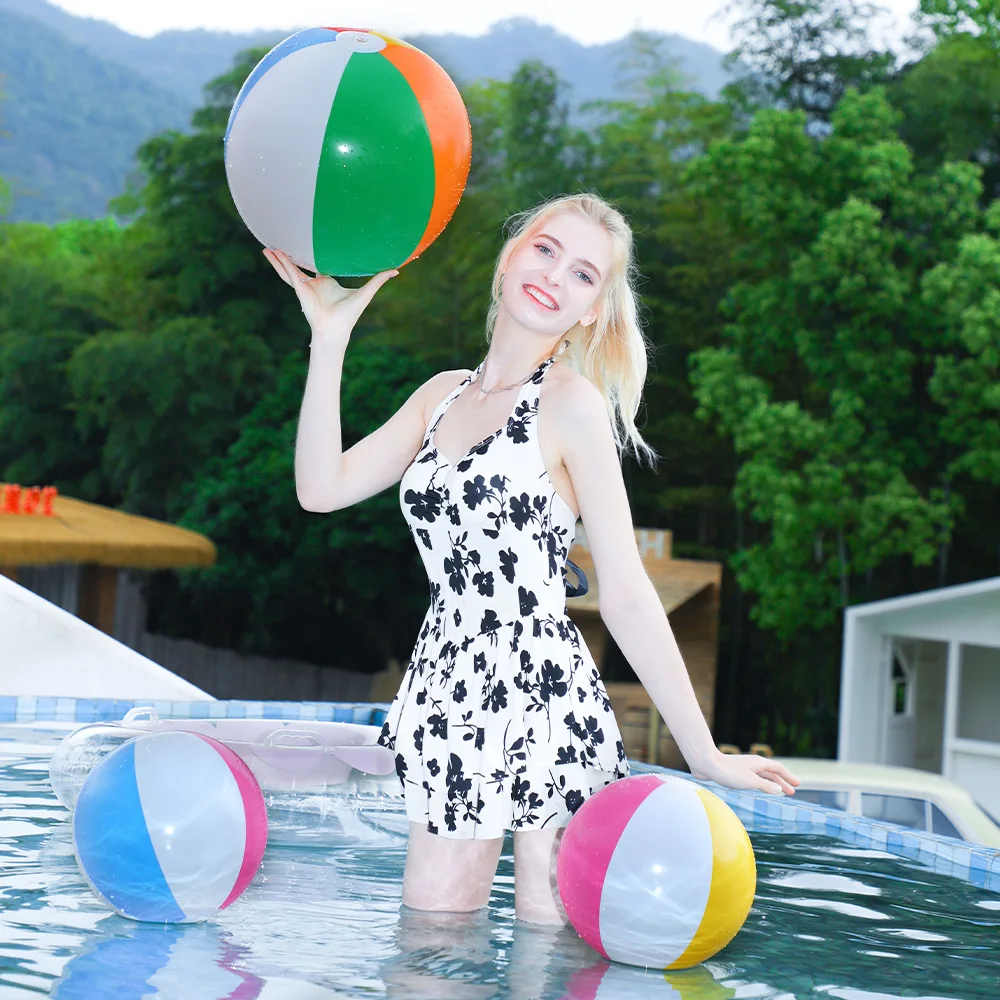 Factory Wholesale Customized Colored Small Self Inflatable Pvc Beach Ball Inflatable Ball