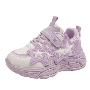 Fashion Breathable Kids Casual Sneakers Children Running Shoes Air Mesh with Stars for Summer and Autumn