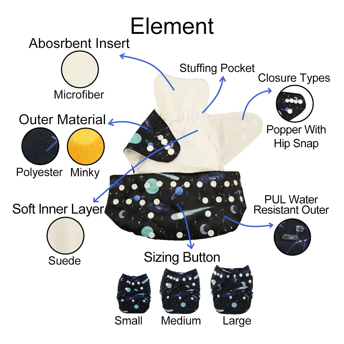 ALVABABY Pig Print Cloth Diapers Baby Eco-friendly Pocket Diaper Reusable Cloth Nappy for Baby Wholesale Diapers Fashion Design