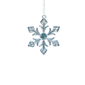 Wholesale Creative Transparent Pendant Christmas Snowflake Glass Decoration