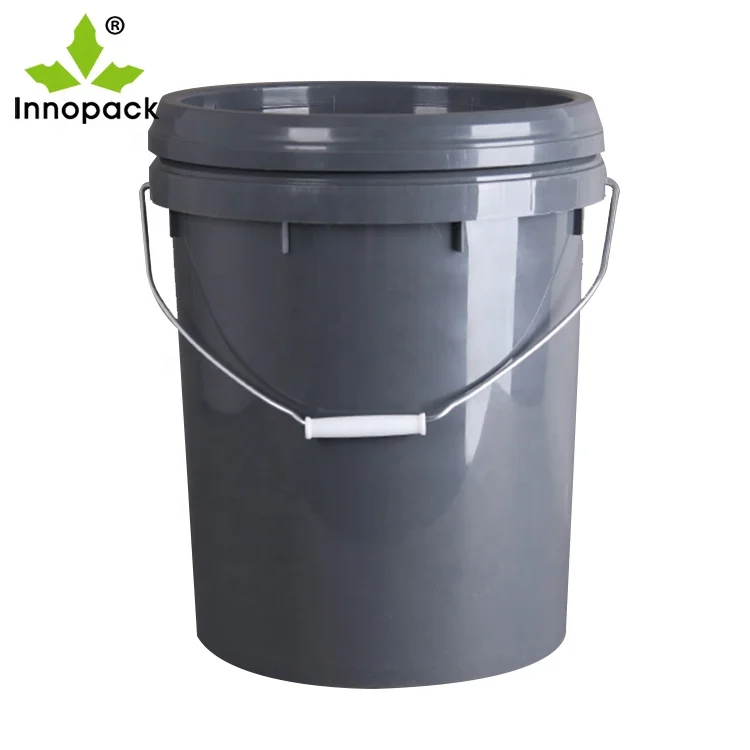 20 Liter Clear Plastic Bucket with Lid and Handle - China 20L Printed  Plastic Pail, Plastic Bucket with Lid