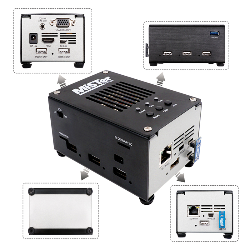 Metal Case For Mister Fpga De10-nano Console - Oem Support