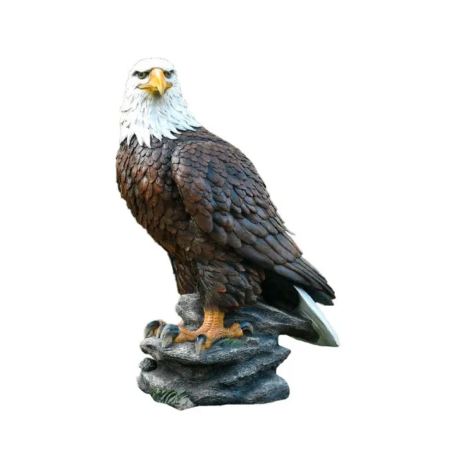 Statue Garden Decoration Outdoor Sculpture Large Eagle Simulation Animal Fiberglass Eagle Life Size Resin Statue